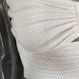 Purpdrank  Strapless Knitted Tube Crop Top Vest Women Hollow Out Sleeveless Summer Backless Tank Vintage Fashion Y2K Clothing