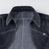 Purpdrank  Retro Washed Denim Jacket Coat Outerwears New Arrivals Street Fashion Cropped Jean Jackets