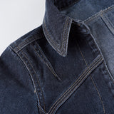 Purpdrank  Retro Washed Denim Jacket Coat Outerwears New Arrivals Street Fashion Cropped Jean Jackets