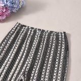 Purpdrank  Casual Wear Slim Striped Stretch Flare Pants Casual Trousers