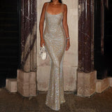 Purpdrank  Diamonds Glitter Backless Sexy Dress For Women Robes Evening Club Party Dress Bodycon Mini Summer Dress Vestidos