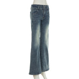 Purpdrank  Y2K Streetwear Low-Waisted Jeans Women Korean Fashion Slimming Denim Flares Pants Spring Summer Sexy Wide Leg Trousers