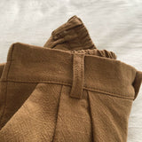 Purpdrank - Breathable Cotton Linen Shorts Japanese Retro High Waist Wide Leg Bermuda Shorts Suit Casual Summer Woman Loose