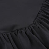 Purpdrank  Women's Sweetheart Dress, versatile summer fashion, soft, solid color, stretchable pleats, square neck, fluffy short skirt