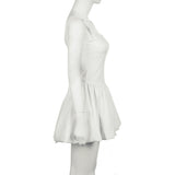 Purpdrank  Summer Solid Colours Girls Skirt Pure desire wind Split Designs Waist Back Bow Tie Flower bud Suspenders Dresses