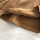 Purpdrank - Breathable Cotton Linen Shorts Japanese Retro High Waist Wide Leg Bermuda Shorts Suit Casual Summer Woman Loose