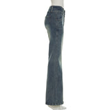 Purpdrank  Y2K Streetwear Low-Waisted Jeans Women Korean Fashion Slimming Denim Flares Pants Spring Summer Sexy Wide Leg Trousers
