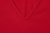 Purpdrank  Red Metal Buckle Ruched Bodycon Mini Dresses For Women Sexy Short Sleeve Drawstring Backless Party Clubwear Dress