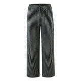 Purpdrank  Elastic Drawstring Waist Loose Wide Leg Straight Pants Women Rib Cotton Long Trousers Women Joggers Streetwear Sweats Pants