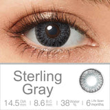 Purpdrank  Natural Color Contact Lenses for Eyes 3 Tone Color Lens Gray Contact Lens Yearly Fashion Blue Contact Lens Colored Eye Contacts