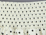 Purpdrank  Summer Sweet Polka Dot Print Mini BUD Skirt Women Elastic Waist Ball Gown Swing Skater Short Skirts Party Girl Beige Black