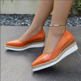 Purpdrank  Fashionable Elegant Casual Women's Shoes Plus Size Slope Petite Pointed Toe Single Shoes Comfortable Synthetic Material Spring