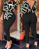 Purpdrank Women's Sets Ladies Outfits Two Piece Suit Summer European & American Fashion Twisted Backless Chain Decor Top & Pants Set