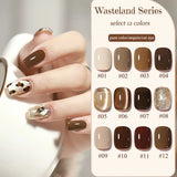 Purpdrank  TC 10ML Autumn Winter Mousse Black Chocolate Caramel Coffee Chocolate Gel Nail Polish 2025 Meilad Whitening Tmperament Nail Art