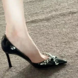 Purpdrank  Women Shoe Floral Buckle DIY Rhinestone Shoe Clip Detachable Wedding Shoes High Heel Shoe Accessories Shiny Shoes Ornaments