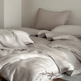 Purpdrank  600TC Washed Lyocell Soft Bedding Set Single Double Queen King Size Duvet Cover Set Bed Sheet/Fitted Sheet Pillowcases 3/4Pcs