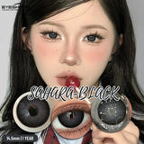 Purpdrank  1 Pair Colored Contact Lenses for Eyes Black Big Lens Gray Pupils Lenses Brown Lenses Fashion Eye Contacts Yearly