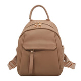 Purpdrank  Fashion Soft Backpack Large Capacity PU Leather School Bag Casual Multifunction Shoulder Bag Women Multifunction Handbag