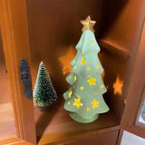 Purpdrank  Creative and cute ceramic bow bell star Christmas tree ceramic ornaments, home Christmas decorations, Christmas decoration gifts