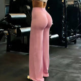 Purpdrank  Pilates Straight Yoga Pants Women's New Straight-Leg Hip-Lifting Slimming Fitness Sports Tight-Fitting Fitness Hip-Lifting Pants