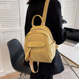Purpdrank  Fashion Soft Backpack Large Capacity PU Leather School Bag Casual Multifunction Shoulder Bag Women Multifunction Handbag