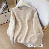 Purpdrank  High Quality Soft Round Neck Sweater Women Korean Fashion Long Sleeve Pullovers Female Fall Winter  Knitted Jumper Sweater New