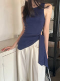 Purpdrank  Summer Strap Knitting Camisole Women Sexy Silm All-Match White Tight Tops  Female Streetwear Blue Tank Clothes 2025