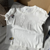 Purpdrank  Vintage Cotton Solid Slim Crop Top Women Casual Harajuku Round Neck Short Sleeve T Shirt Female Y2k Streetwear Summer Basic Tees