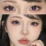 Purpdrank  1 Pair Cosplay Contact Lenses for Eyes Colored Fashion Pink Contacts Lens Purple Cosmetic Pupil Yearly Contact Lenses
