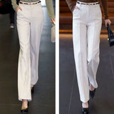 Purpdrank  Khaki Clothing Office Loose Womens Pants Work Wide Leg Trousers for Women Straight Baggy White Tailoring Black New In 90s Autumn