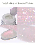 Purpdrank  12ML 4-Color Pink Blue White Green Explosive Gel Nail Polish Diamond Gel Polish Summer Nails Blue Nails Nail Supplies