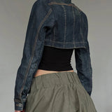 Purpdrank  Retro Washed Denim Jacket Coat Outerwears New Arrivals Street Fashion Cropped Jean Jackets