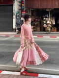 Purpdrank  Harajuku Plaid Midi Skirt Women Japanese Lace Patchwork Skirts Summer Korean Fashion High Waist Casual A Line Faldas New