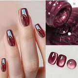 Purpdrank  Brown Gold Cat Magnetic Eye Gel Polish 10ml Autumn Water Light Magnet Crystal Soak Off Nail Art Varnish Manicure