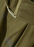 Purpdrank  Women Shiny Army Green Capris Pants High Waist Trousers Office Work Lady Full Length Autumn Bottoms Capris 2026 Spring Summer