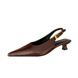 Purpdrank  Summer Pointed Toe Women Sandals Fashion Singbacks Mules Shoes Ladies Elegant Low Heel Stripper Party Sandalias