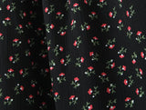 Purpdrank  Sexy Black Floral Chiffon Sling Dress Women Front Open Buttons V neck Ruffles Hem Short Dresses Femme Mini Vestidos Robe