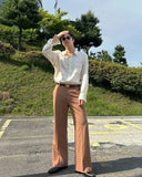 Purpdrank  Casual Slim Fit Straight Blazer Pants Women Solid Soft Comfortable Leg Long Trousers 2026 Lady Spring Autumn Daily Street Wear