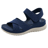 Purpdrank  European And American Sports Casual Sandals New Velcro Hollow Thick-Soled Women's Sandals Lightweight Comfortable And Simple