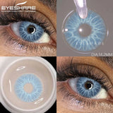 Purpdrank  Colored Contact Lenses for Eyes 1Pair/2Pcs Yearly Natural Blue Lenses Cosmetic Soft Beautyful Pupils Gray Eye Contacts