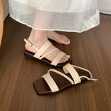 Purpdrank  Sandals Women Summer Shoes Woman comfortable flat Sandals Fashion open toe Rome Sandals  Elegant Ladies Dress Shoes