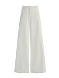 Purpdrank  White Low Rise Waist Wide Leg Baggy Pants Women Y2K Streetwear Casual Loose Trousers Female Fashion Straight Pants