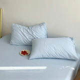 Purpdrank  4PC Luxury Washed Cotton Bedding Set - King/Queen Duvet Cover & Pillowcases (Skin-Friendly, Breathable Home Textile)