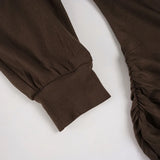 Purpdrank  Retro Sexy Autumn Skew Collar Long Sleeve Slim Solid All Match Knitted T-Shirts