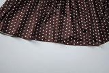 Purpdrank  New Brown Polka Dot Print Lace Spliced Cami Dress Women Summer Sexy Sleeveless Slim High Waist Mini Beach Party Dress