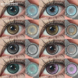 Purpdrank  1 Pair Colorful Contact Lenses for Eyes Fashion Gray Eye Contacts Blue Eye Lenses Green Lenses Yearly Brown Eye Lenses