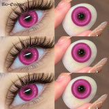 Purpdrank  0~400 Degree Myopia Fashion Makeup Contacts Lenses Yearly Soft Comfort Health Blue Contacts Free Case Fast Shipping