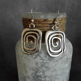 Purpdrank - Vintage Ethnic Antique Metal Drop Earrings for Women Punk Jewelry Hollow Handmade Statement Dangle Earrings