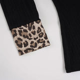 Purpdrank  Y2k Sexy Leopard Print Patchwork Long Sleeve Streetwear Zipper Slim Knitted Cardigan