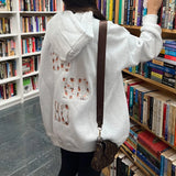 Purpdrank  Bow/Letter/Rainbow Embroidery Oversized Hoodies Women Teen Girl Baggy Top Autumn Long Sleeve Sweatshirts Vintage Loose Pullovers